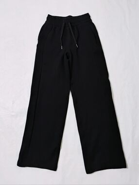 Women's Lululemon Scuba Mid-Rise Wide-Leg Pant Regular Black Sweatpants XXS